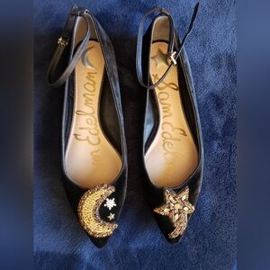 RARE FIND!!  CELESTIAL ANKLE STRAP FLATS